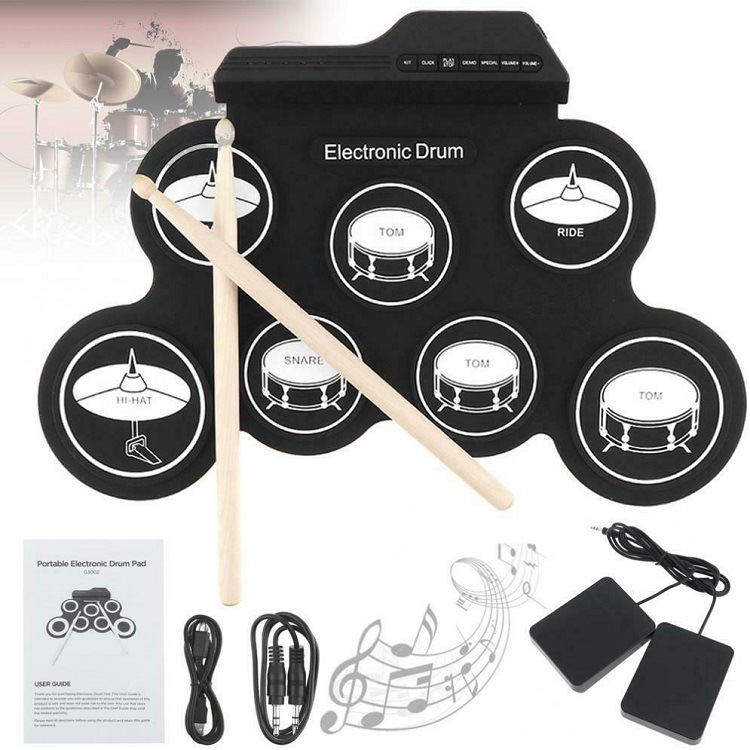Musical Instrument Kit - Drum Pad Silikon Berkualitas Tinggi, Kit