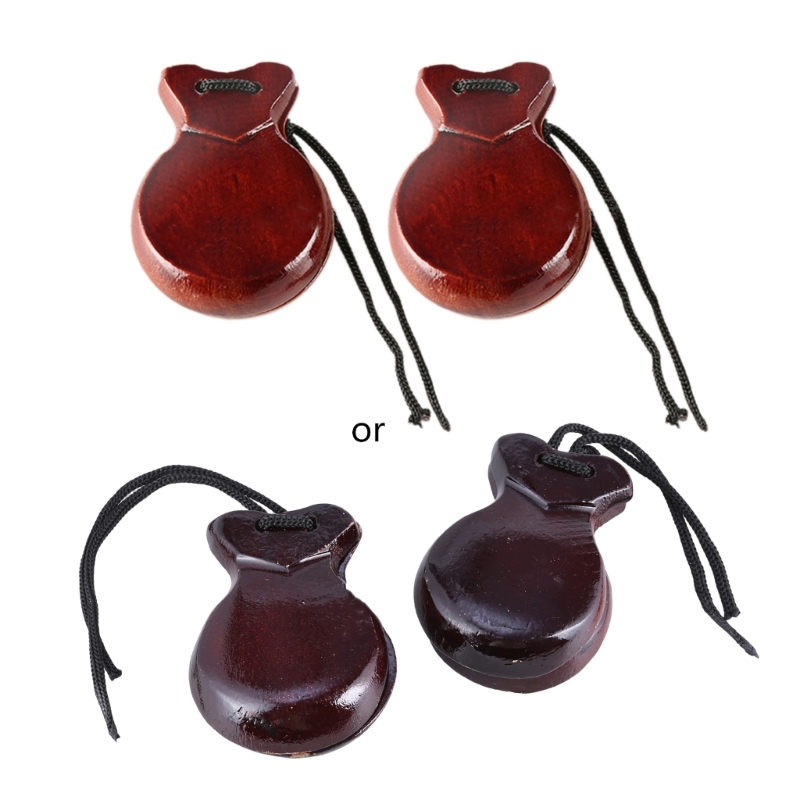 Castanet Flamenco - 2 Buah Alat Musik Perkusi Anak-anak,