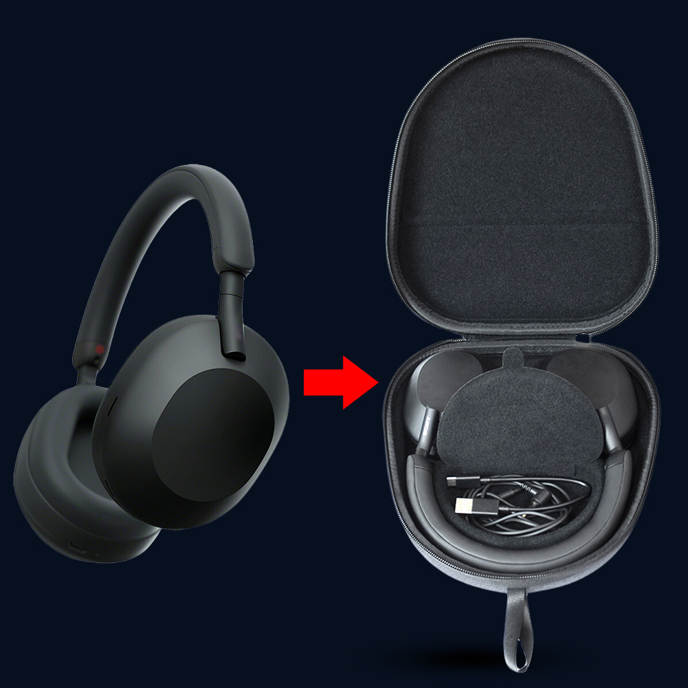 Sony Headphone Wh-1000Xm5 - Casing Perjalanan Keras EVA Tas Jinjing