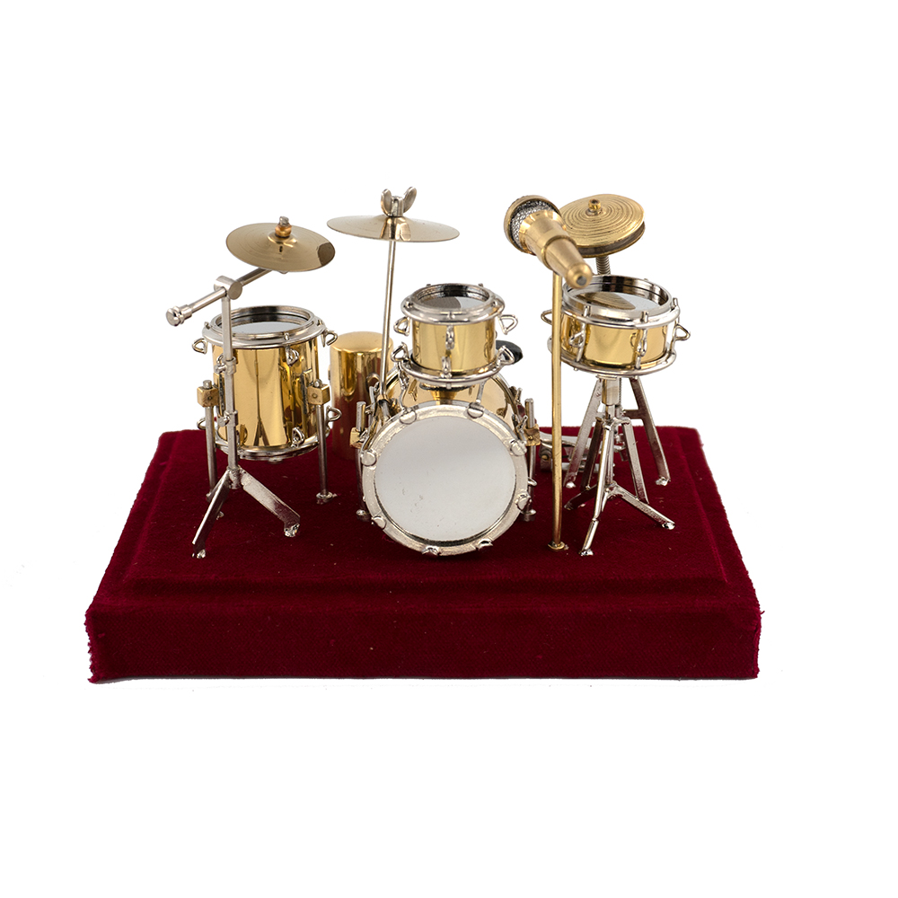 Musical Instrument Kit - Miniatur Jazz Drum Kit Model Mikrofon