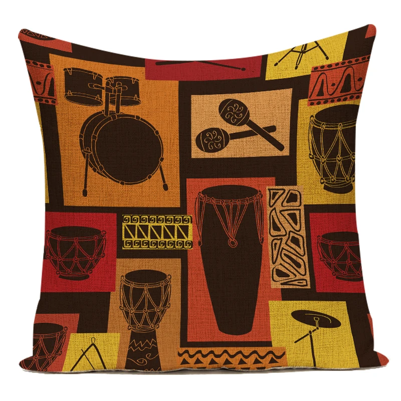 Musical Instrument In Africa - Sarung Bantal Wanita Afrika Retro -
