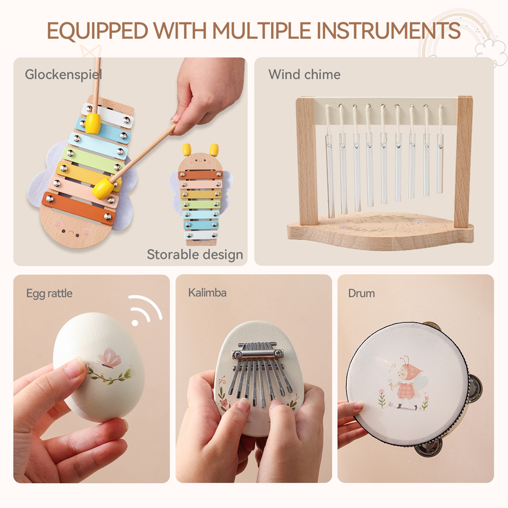 Mainan Musik Bayi Mainan Kayu  - Musical Instrument Drawing ulasan dan harga