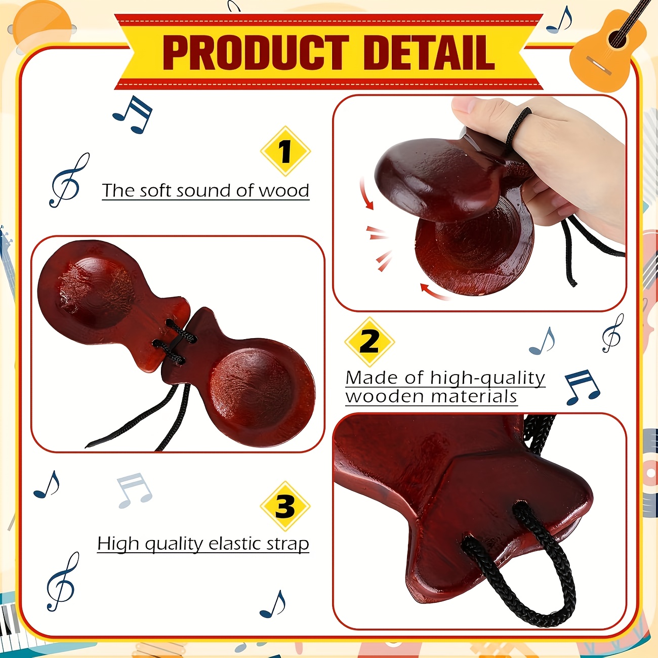 2 Paket Alat Musik Kastanet Sp - Castanet Flamenco ulasan dan harga