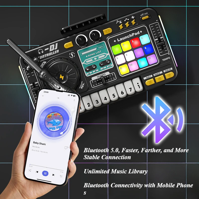 Mixer DJ Anak dengan Mikrofon  - Musical Instrument Gif ulasan dan harga
